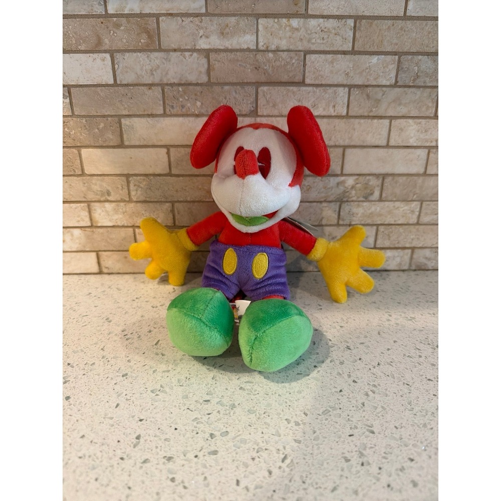 Disney Mickey Plush‎ Rainbow 10 Inches NWT